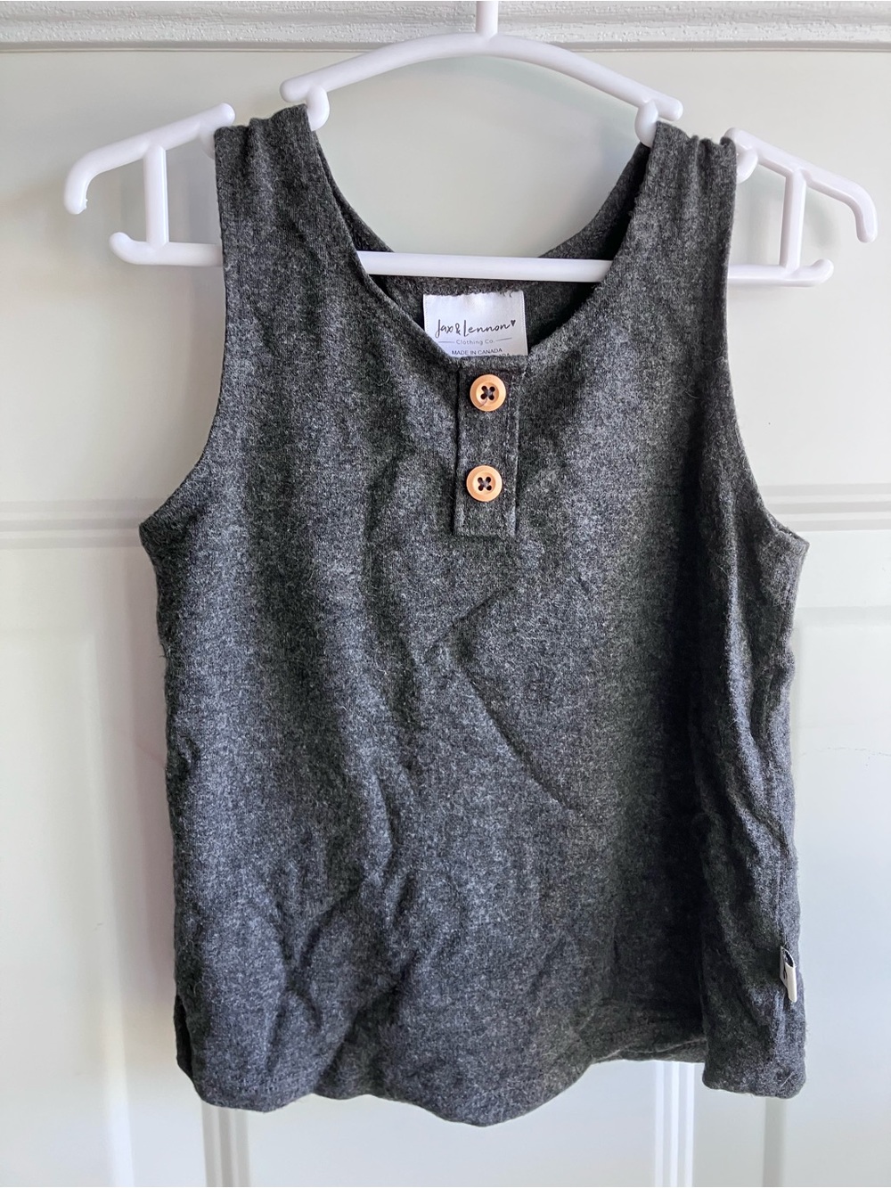 Jax & Lennon grey bamboo tank top 6-12 months